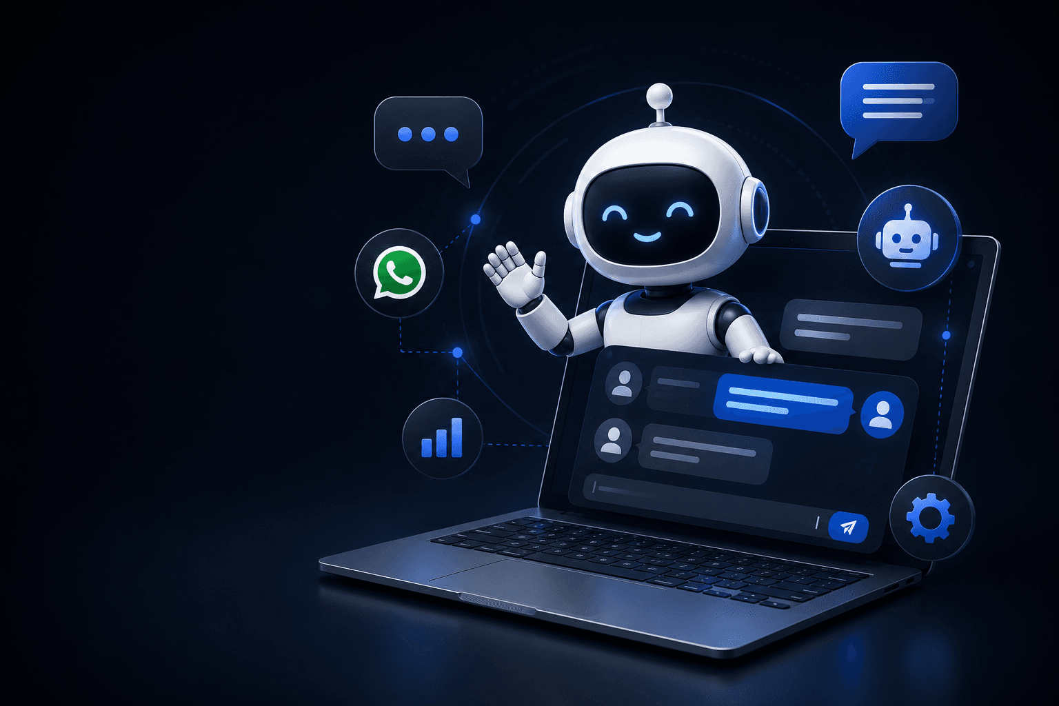 Robot chatbot illustration