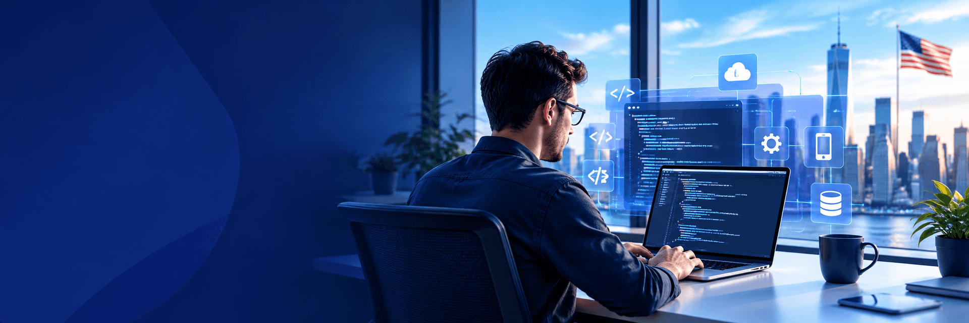 Custom software development for the USA market — engineer building scalable business applications