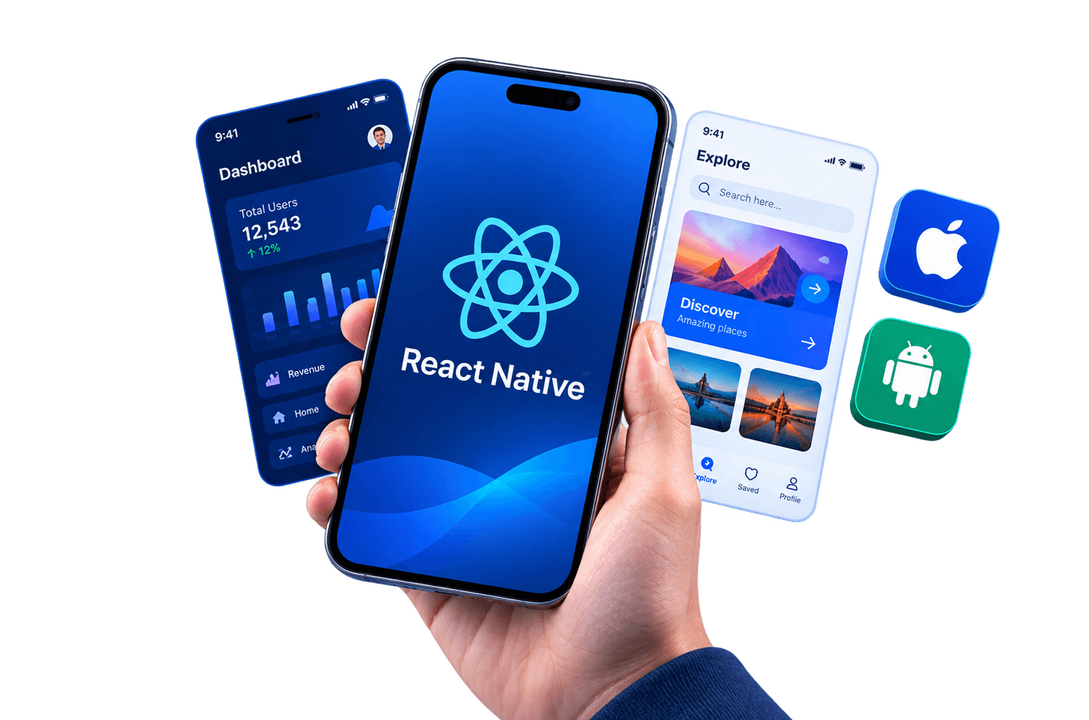 React Native app development for iOS and Android
