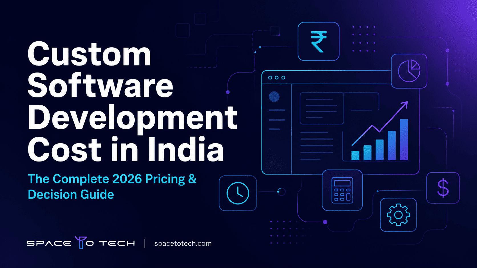 Custom Software Development Cost in India 2026 guide cover image