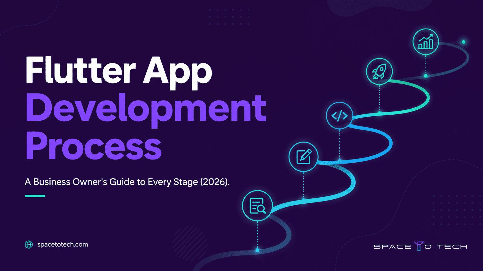 Flutter app development process guide cover image