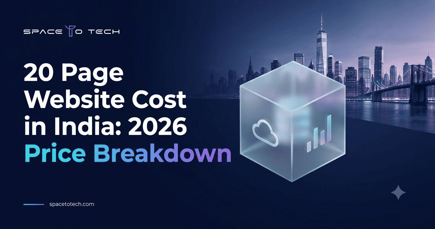 20 page website cost in India