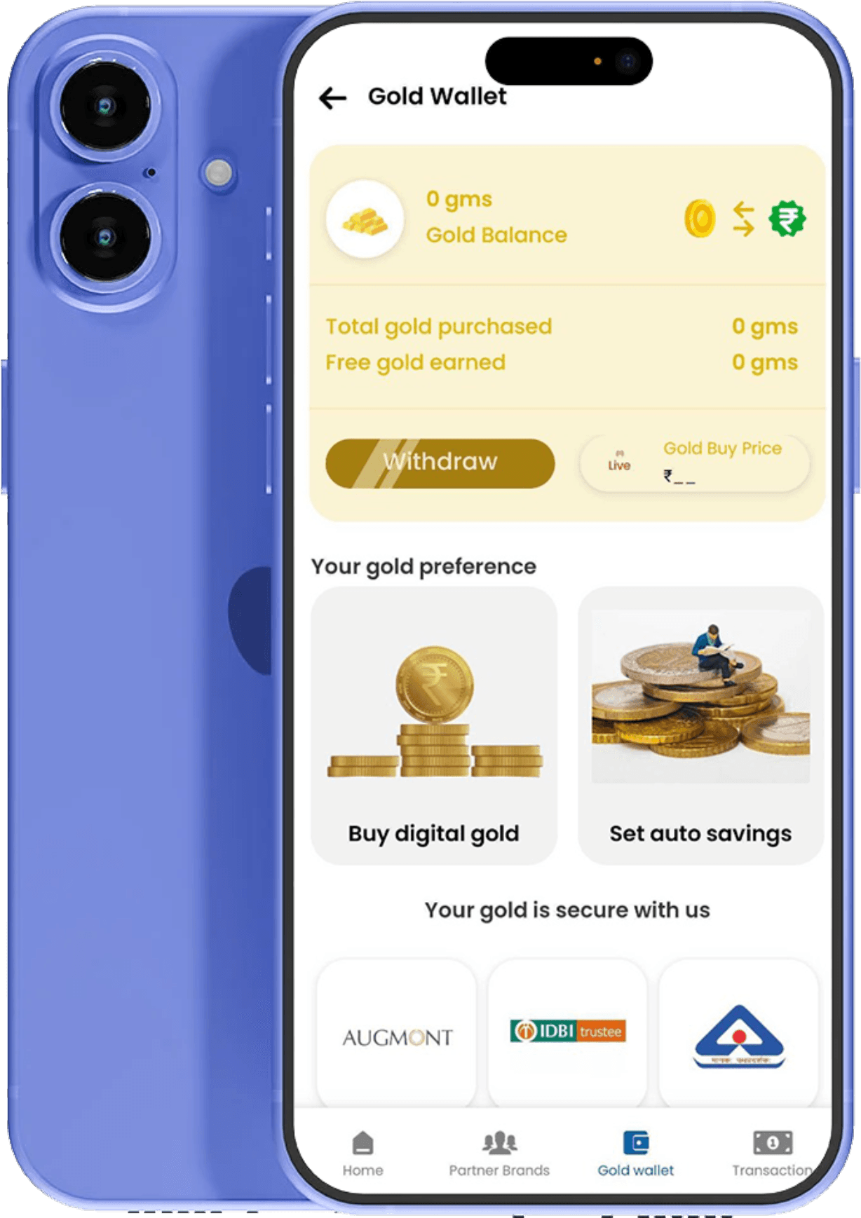 Smartphone displaying chat app